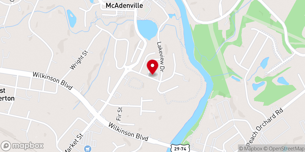 Map showing location of Vision Church