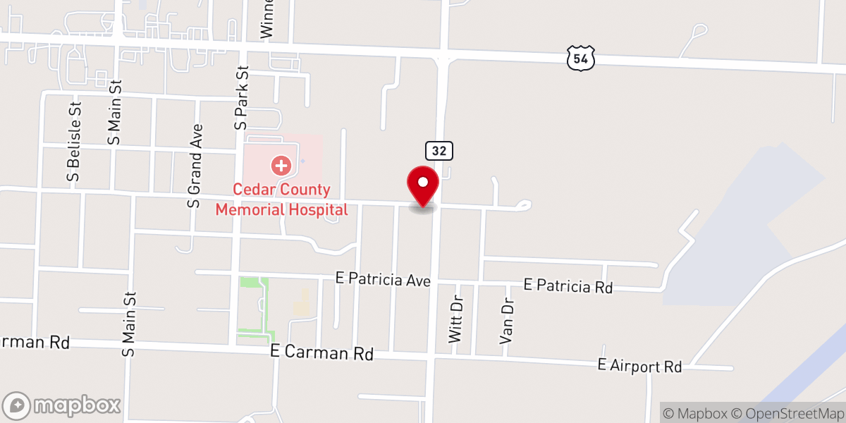 Map showing location of Day Spring church