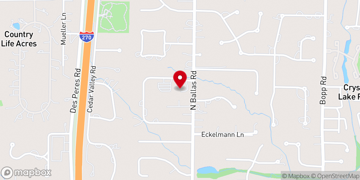 Map showing location of Covenant Presbyterian Church