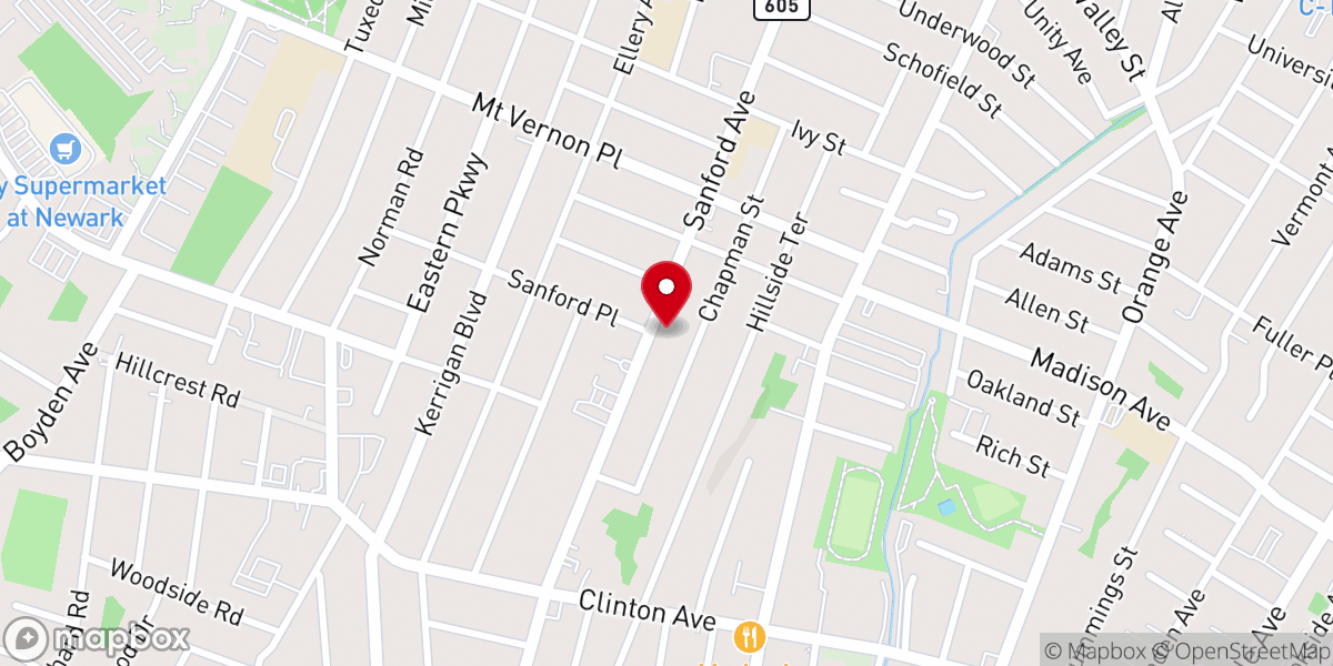 Map showing location of Christ Anglican Church of New Jersey (Igbo Anglican Church)