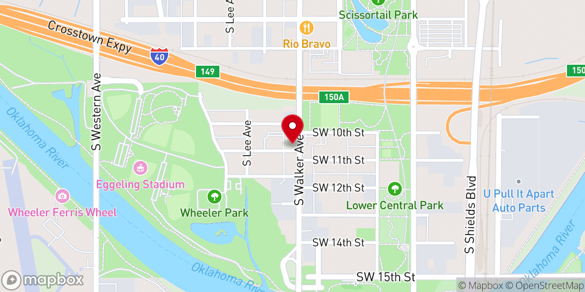 Map showing location of Little Flower Church