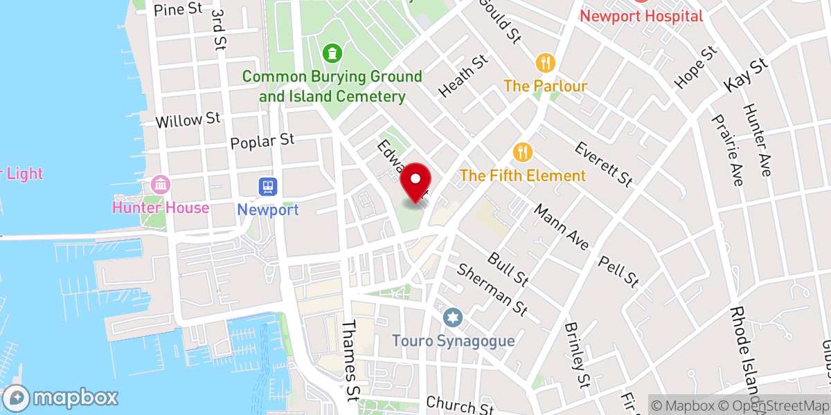 Map showing location of Great Friends Meeting House