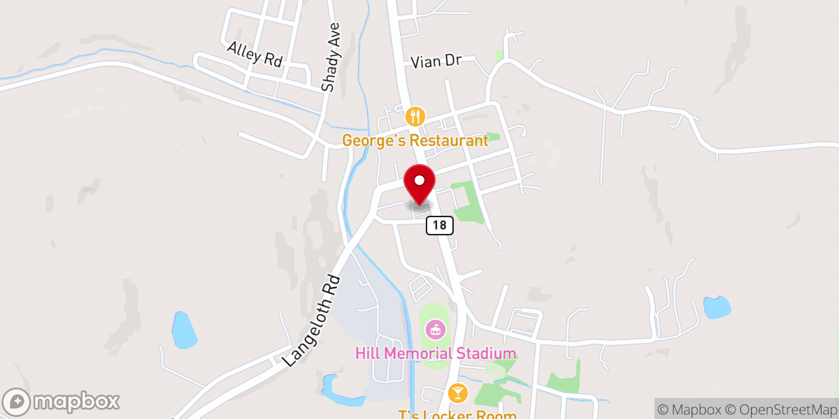 Map showing location of Our Lady of Lourdes Church - St. Isidore the Farmer Parish