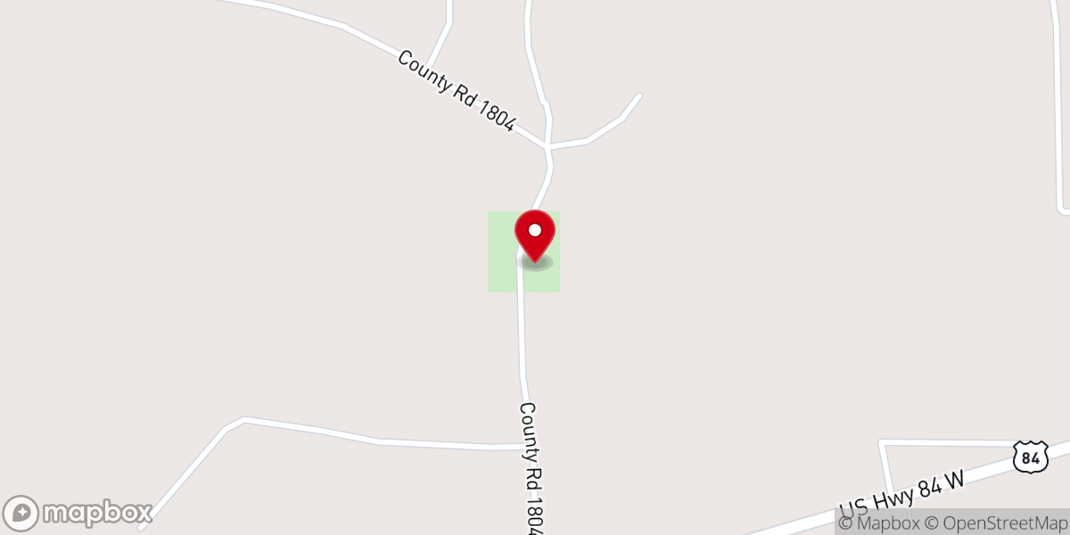 Map showing location of Pleasant Grove Missionary Baptist Church