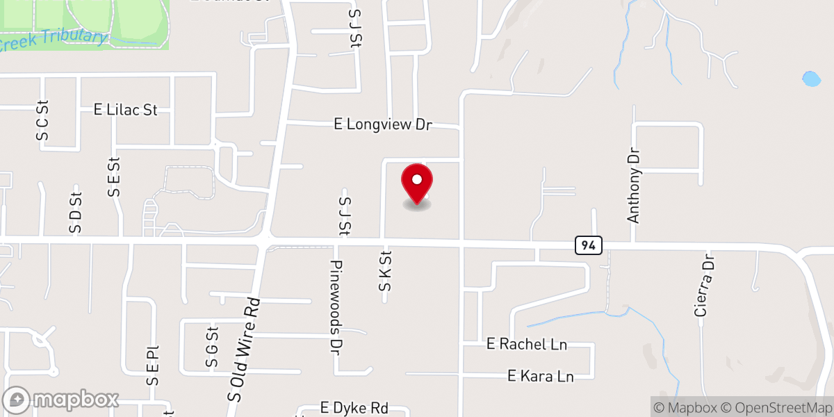 Map showing location of New Hope Missionary Baptist Church A.B.A
