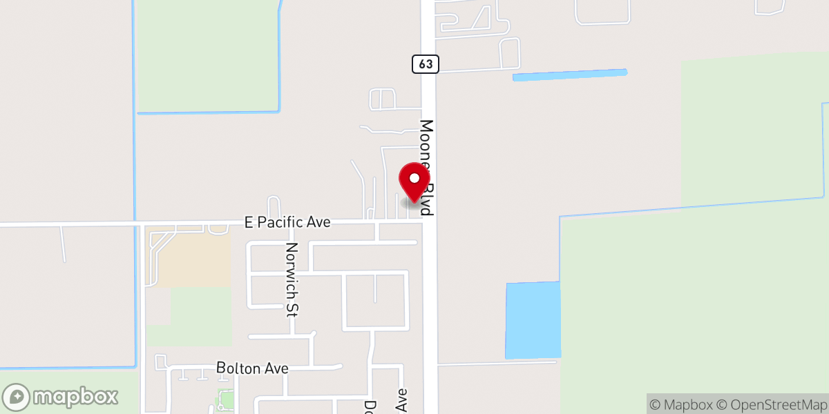 Map showing location of Church of Christ