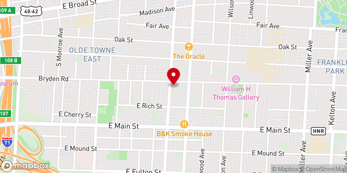 Map showing location of Old First Presbyterian Church