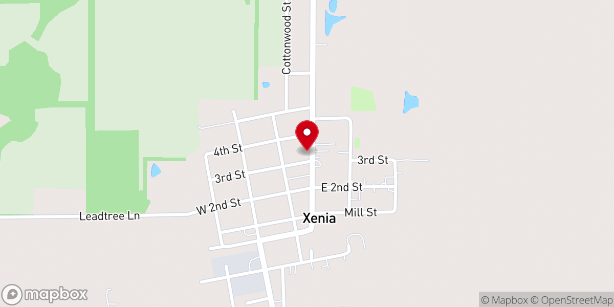 Map showing location of Onstott Church