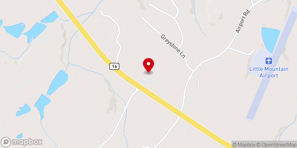 Map showing location of Mt Anderson Baptist Church