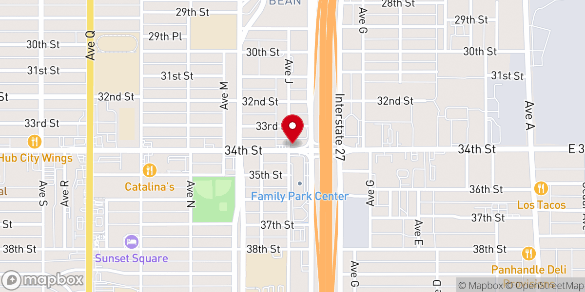Map showing location of 1st Latin Foursquare Church