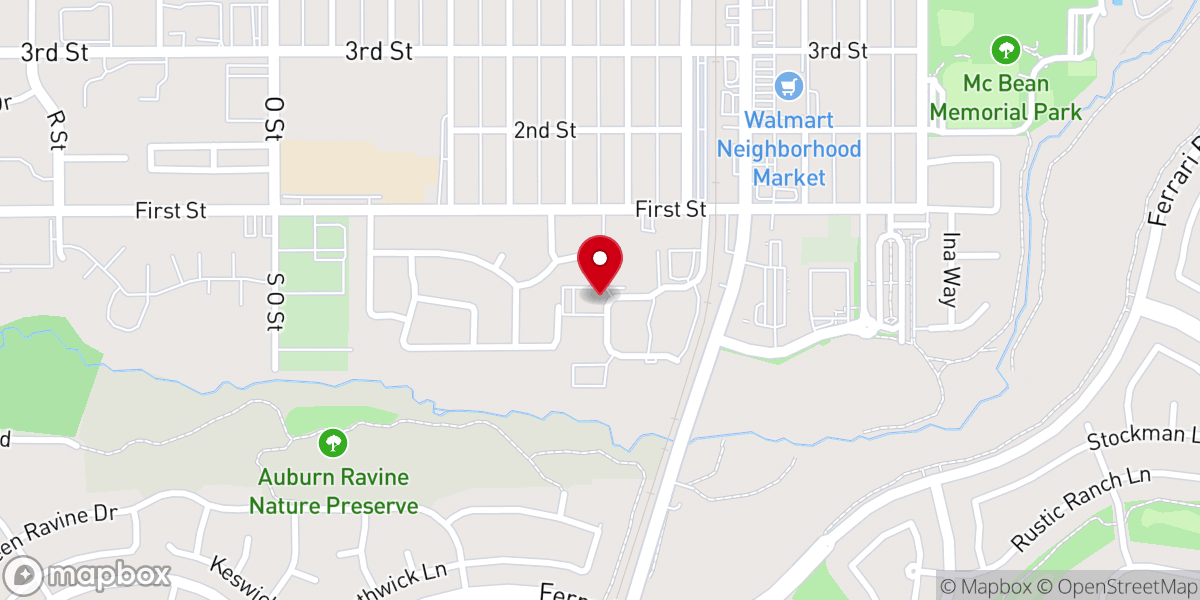 Map showing location of Foothill Bible Church