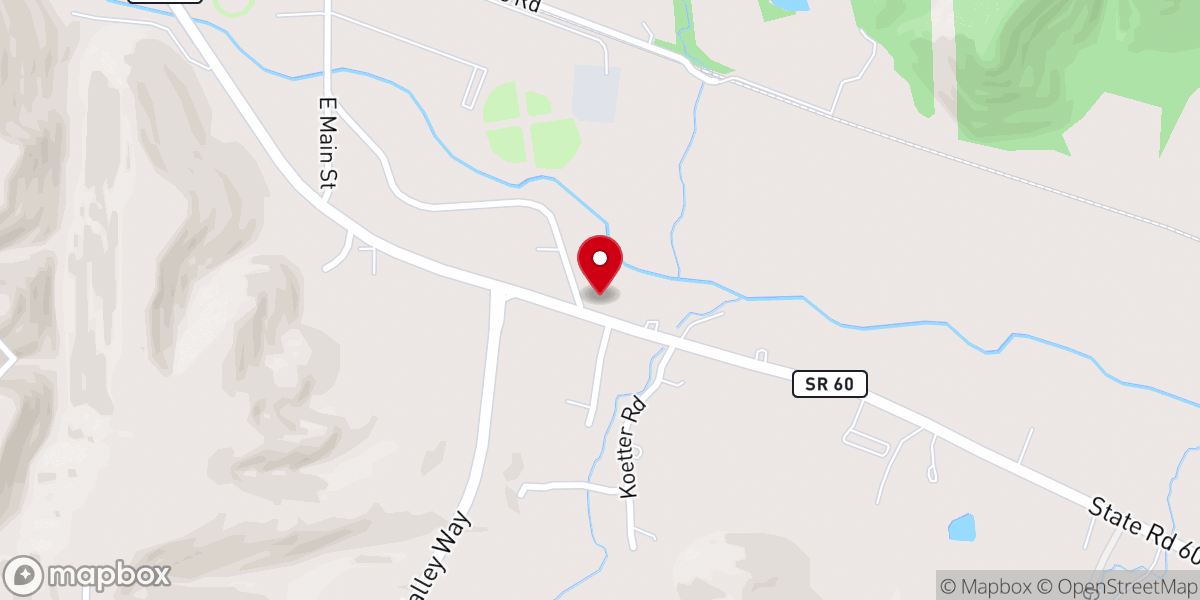 Map showing location of Borden Community Church