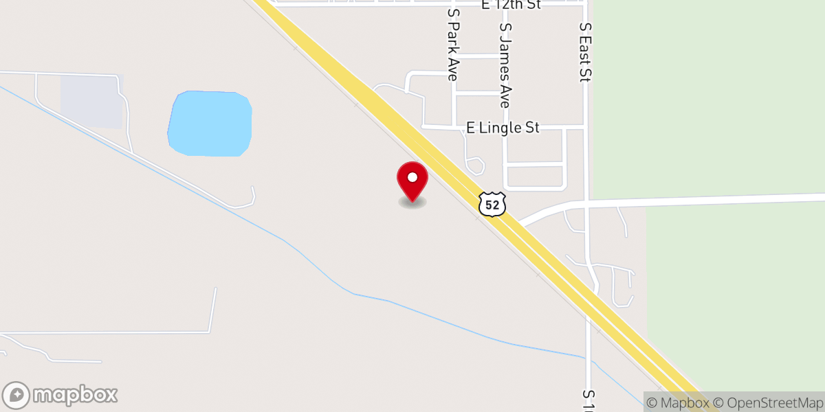 Map showing location of Brost Farms