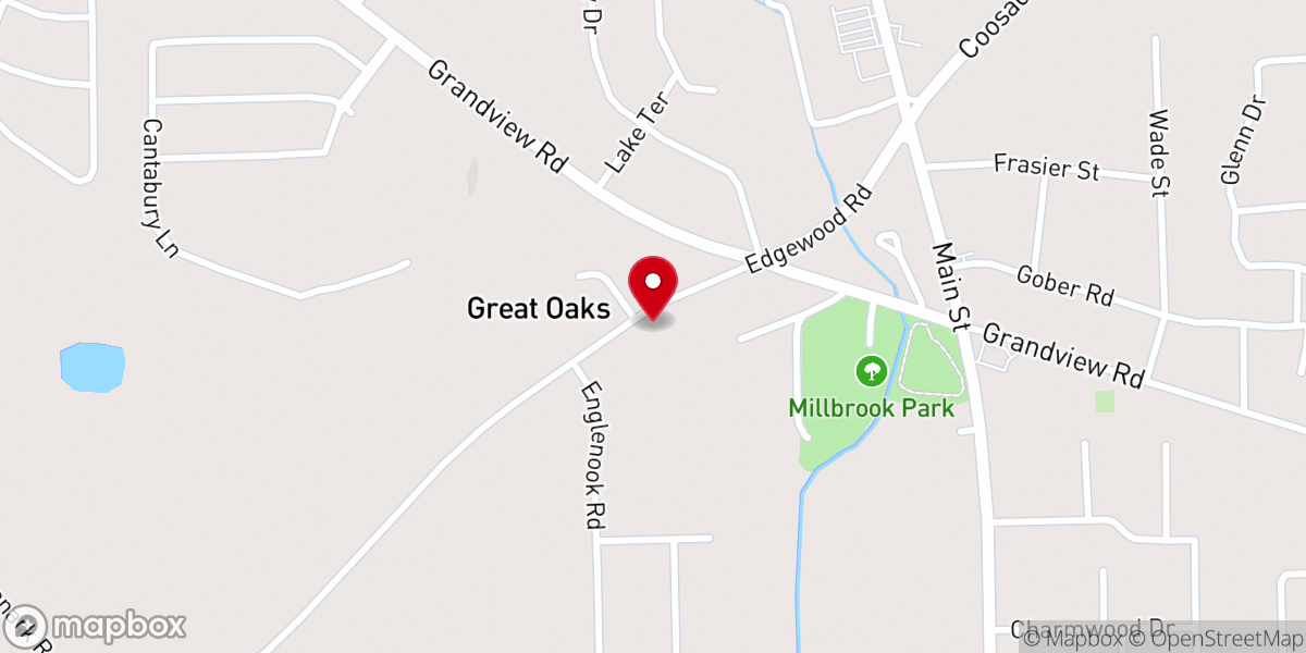Map showing location of Millbrook Methodist Church