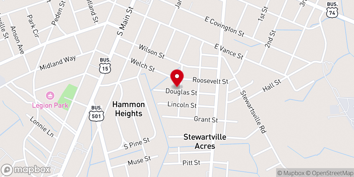 Map showing location of Fairley's Chapel Missionary Baptist Church
