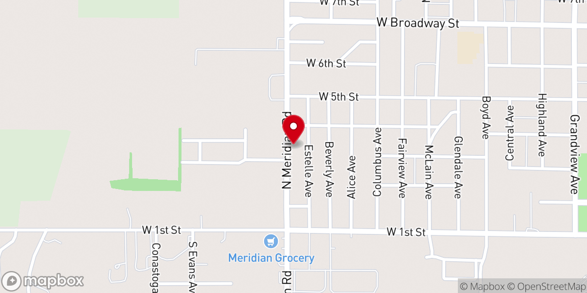 Map showing location of Koerner Heights Church