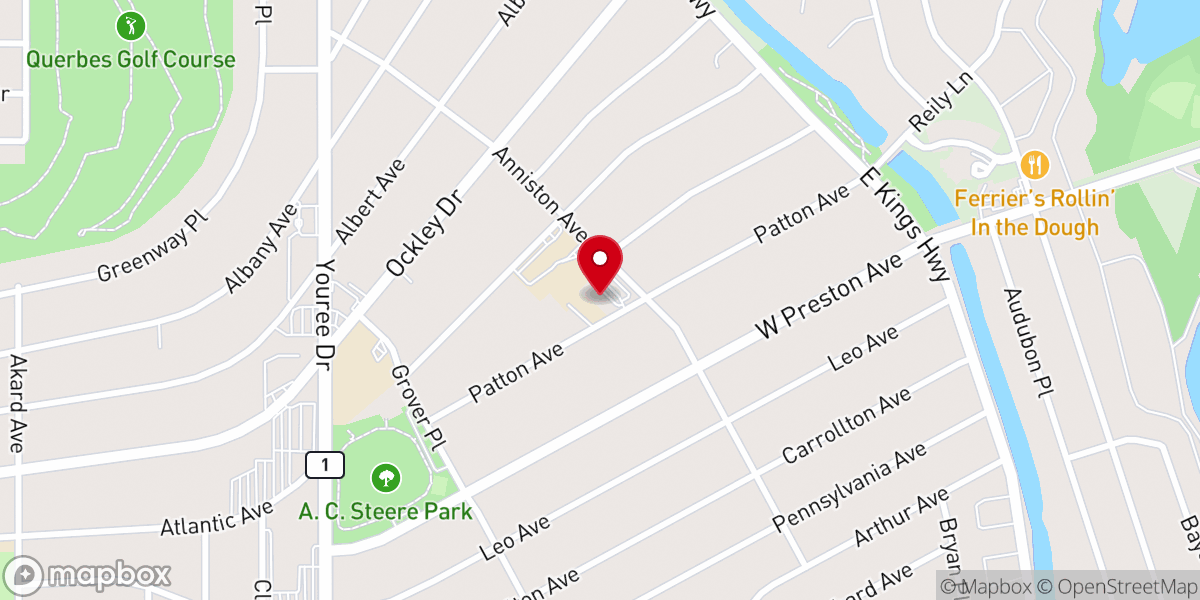 Map showing location of St. Joseph Catholic Church