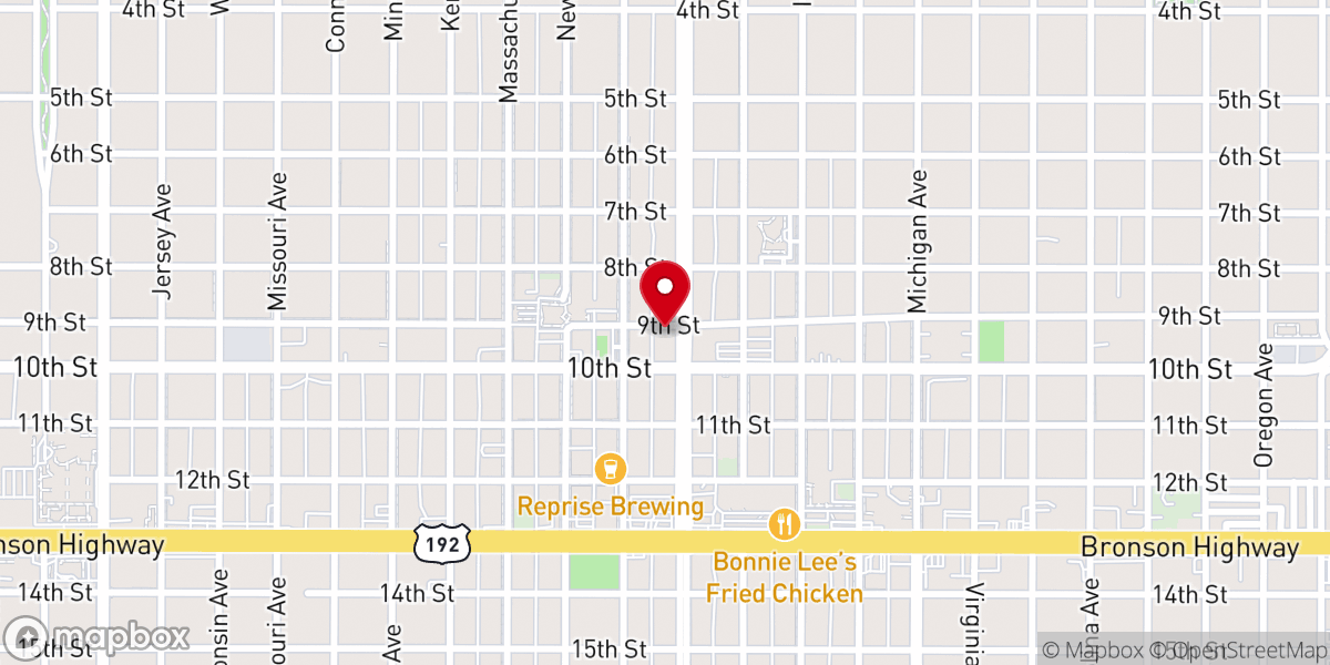 Map showing location of St. Cloud, FL Church of Christ