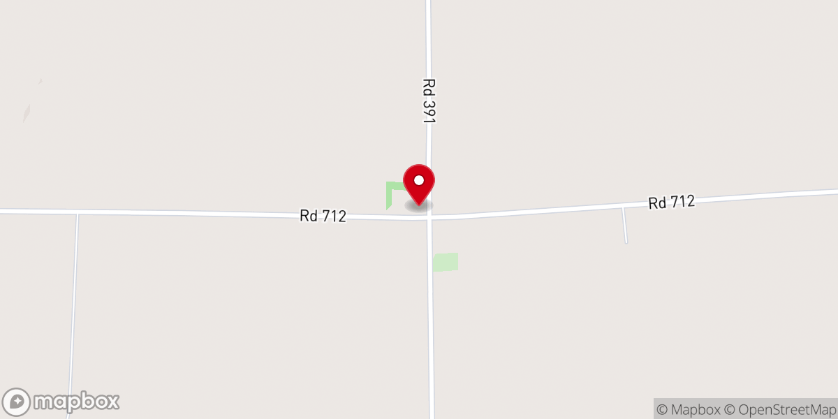 Map showing location of St. John Lutheran (Ash Creek) Church