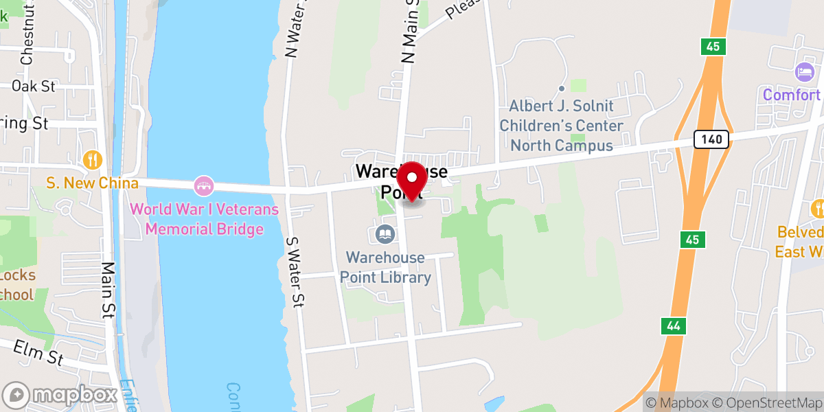 Map showing location of St. John's Episcopal Church