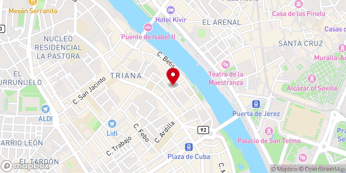 Map showing location of Real Parroquia de Señora Santa Ana
