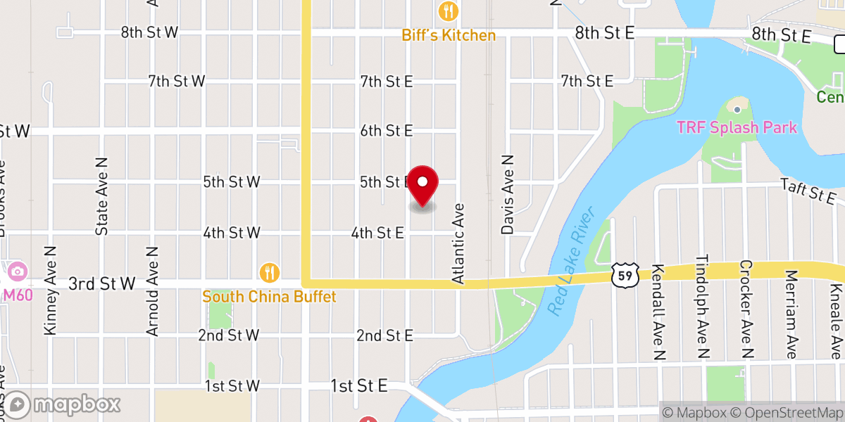 Map showing location of Elevate Youth Center