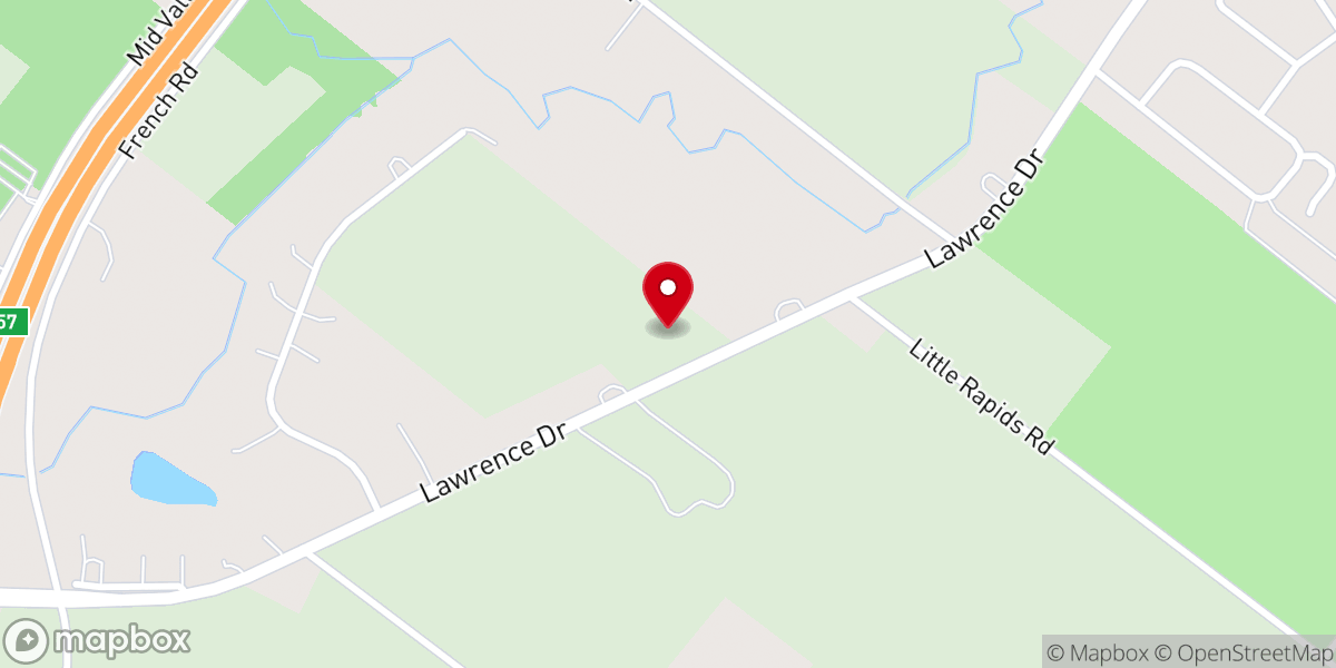 Map showing location of Spring Lake Church Lawrence Campus