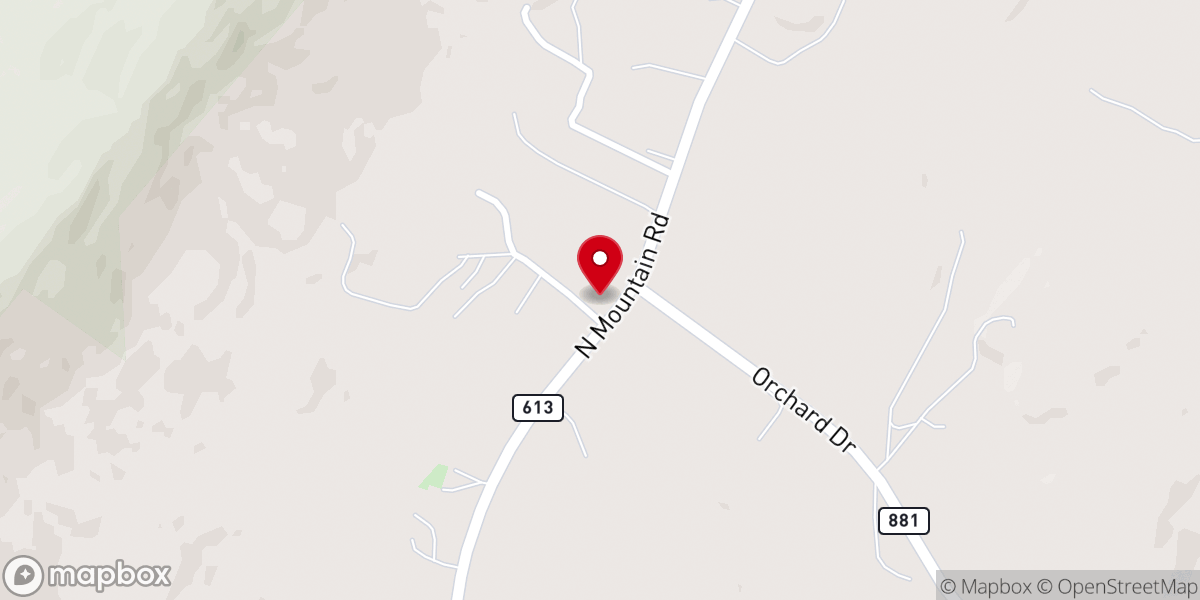 Map showing location of Mt Olivet Church of the Brethern