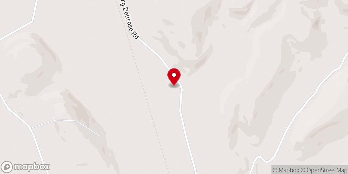 Map showing location of McBurg First Baptist Church