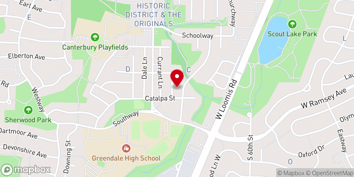 Map showing location of Greendale Community Church