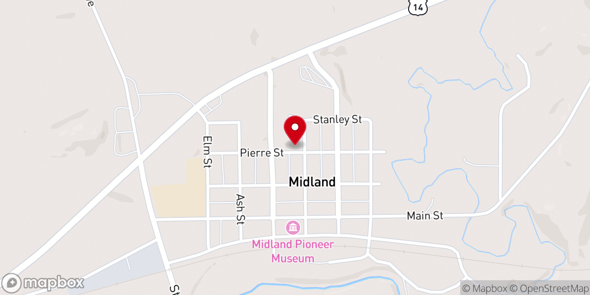 Map showing location of Trinity Lutheran Church