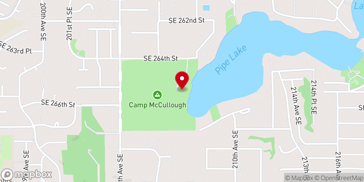 Map showing location of Camp McCullough
