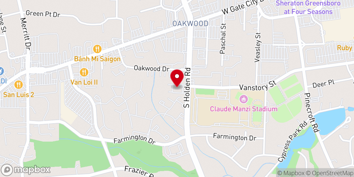 Map showing location of Christ Wesleyan Church