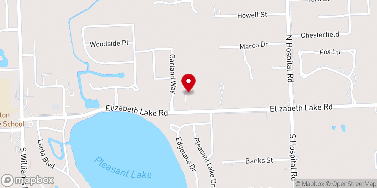 Map showing location of Peace Lutheran Church