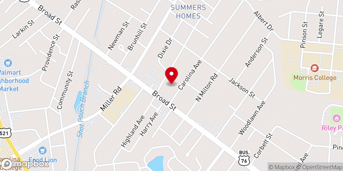Map showing location of City of Refuge Outreach Ministry