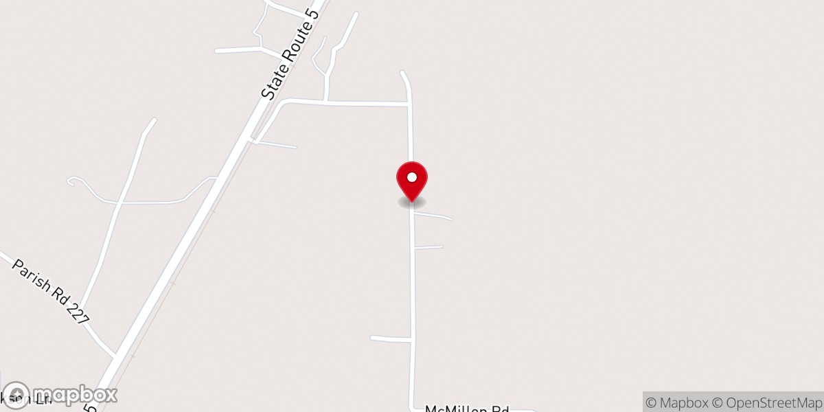 Map showing location of Keatchie Church-God In Christ