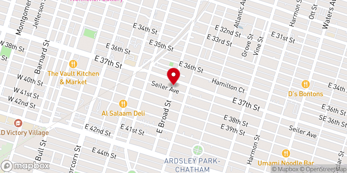Map showing location of Victory Bible Fellowship Church