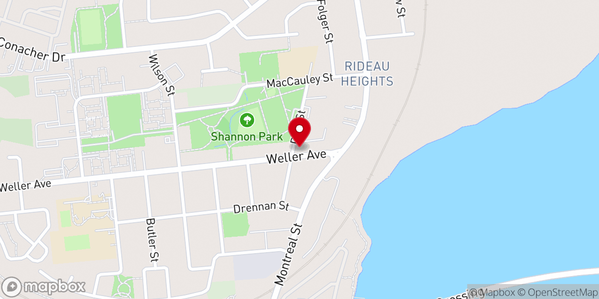 Map showing location of St. Matthew's United Church