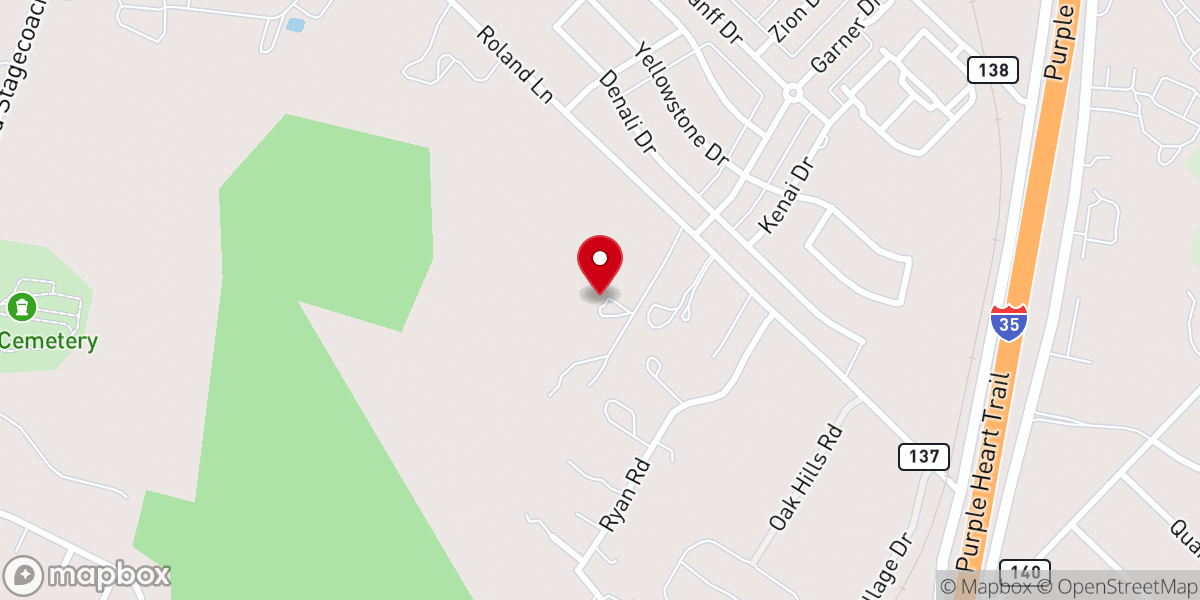 Map showing location of Por tu Gracias church