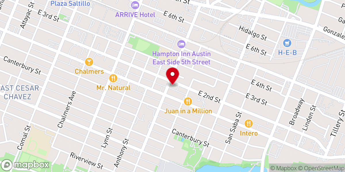 Map showing location of Cristo Rey Catholic Church