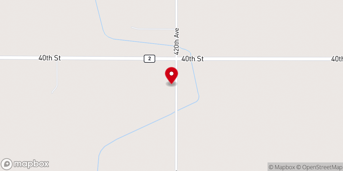 Map showing location of St John's Lutheran Church