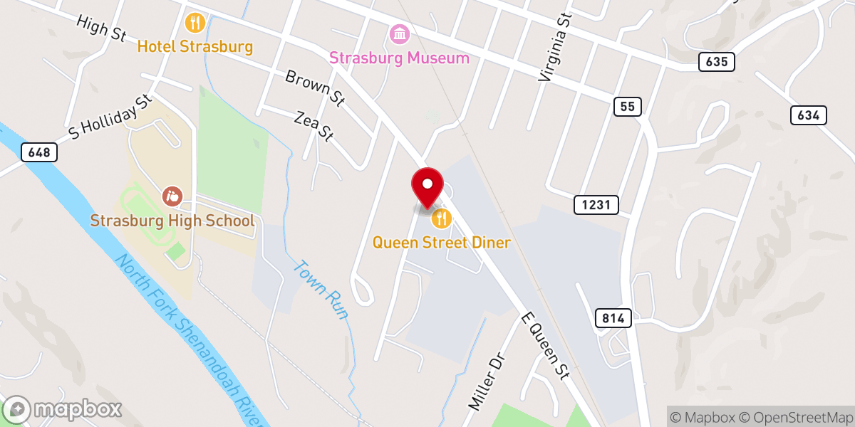 Map showing location of Grace Evangelical Free Church