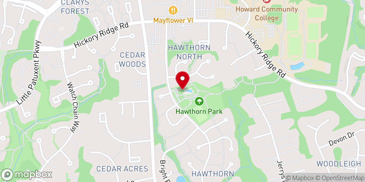 Map showing location of The Hawthorn Center