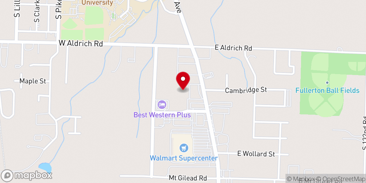 Map showing location of The Hill Church