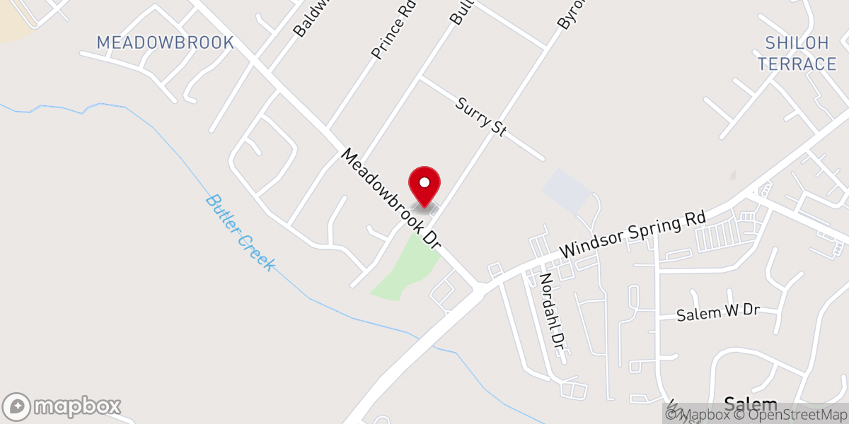 Map showing location of Church of Christ Meadowbrook