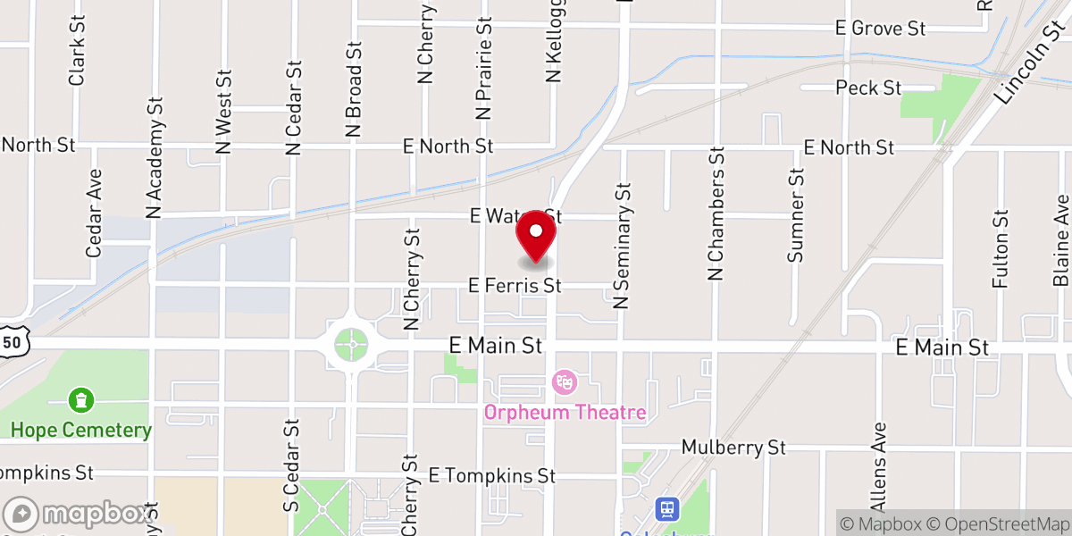 Map showing location of Spoon River United Methodist District