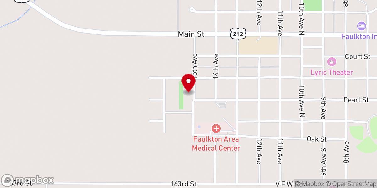 Map showing location of Our Savior Lutheran Church