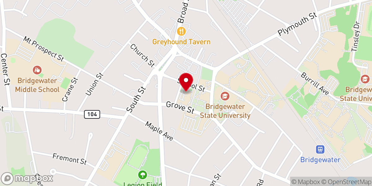 Map showing location of Boston Church Bridgewater