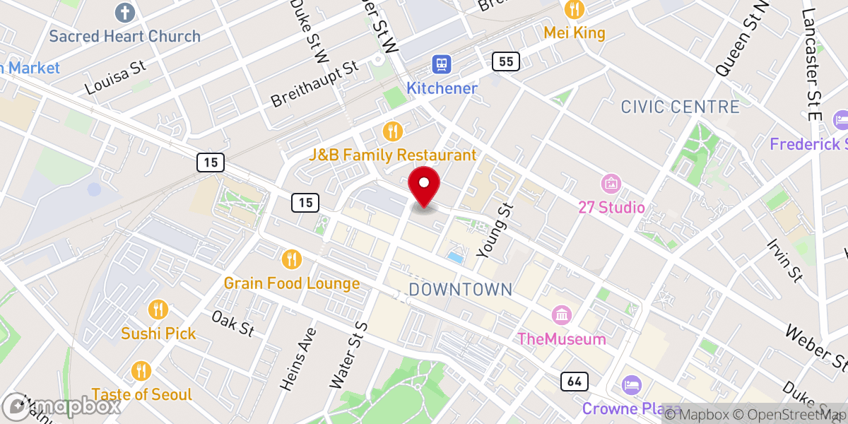 Map showing location of St John the Evangelist Anglican Church