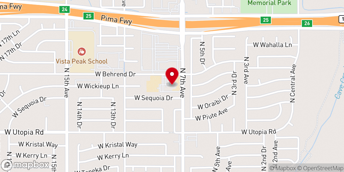 Map showing location of St. Luke Catholic Church
